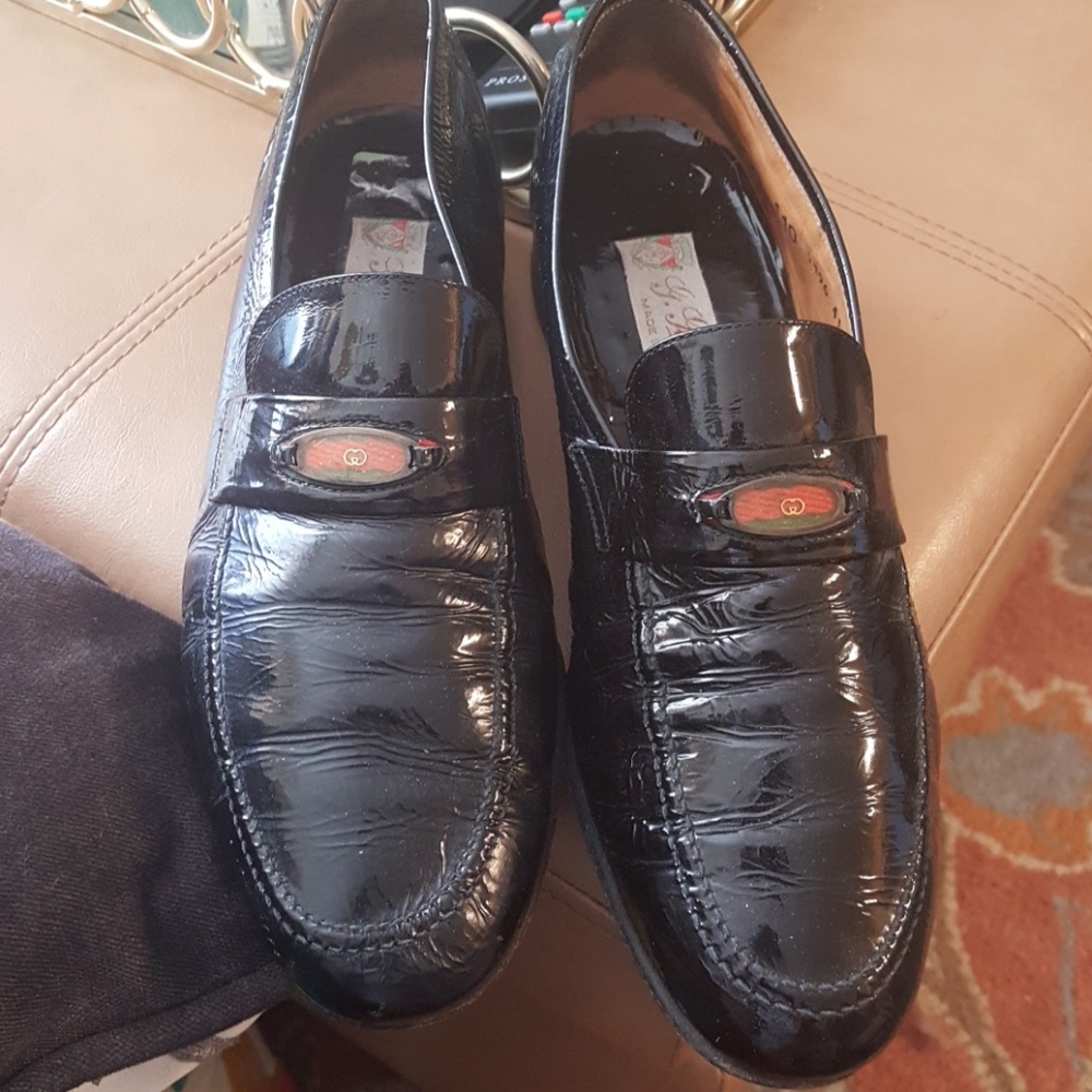 Vintage Patent Gucci loafers