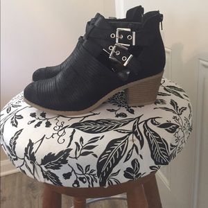 Black openside booties size 10