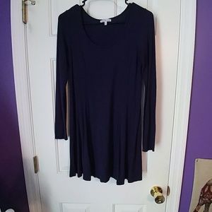 CHARLOTTE RUSSE NAVY LONG SLEEVE DRESS