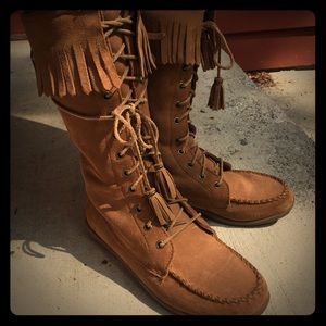 Bohemian moccasin boots