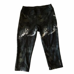 Python Print Reebok Capri Workout Leggings