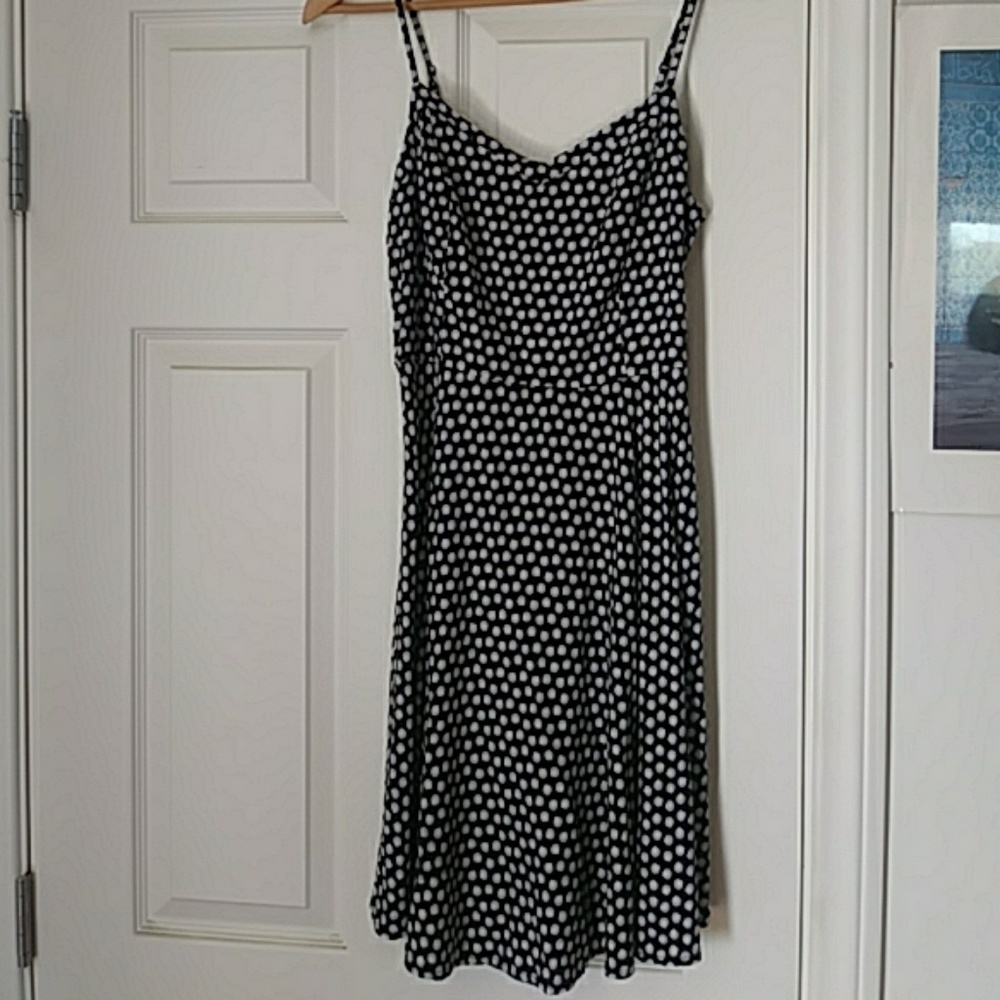 Black Spaghetti strapped dress with shells