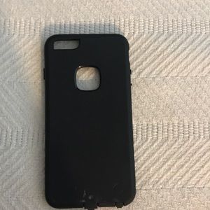 All black rubber iPhone 6 Plus case