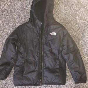 Girls reversible north face coat!