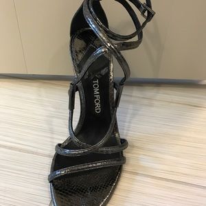 Tom Ford Python T bar strappy sandal