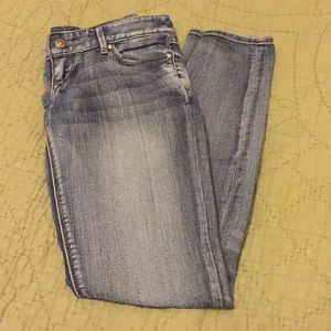 Express Stonewashed Skinny Jeans