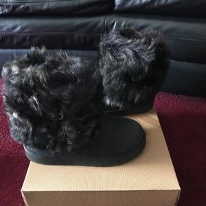 UGG Black Leather ELLEE Boot