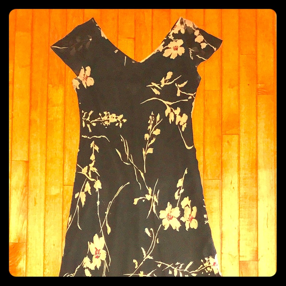 Ankle length Ann Taylor silk dress