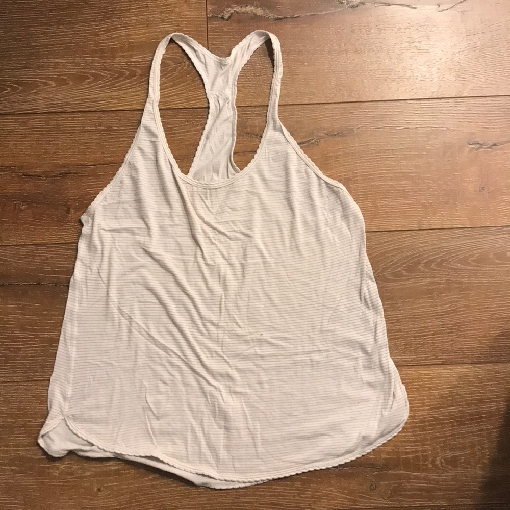 Lulu tank ---cream/grey