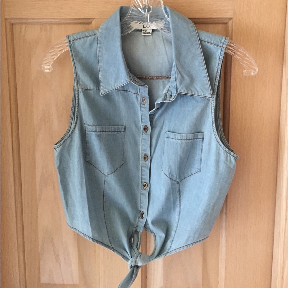 Denim crop top