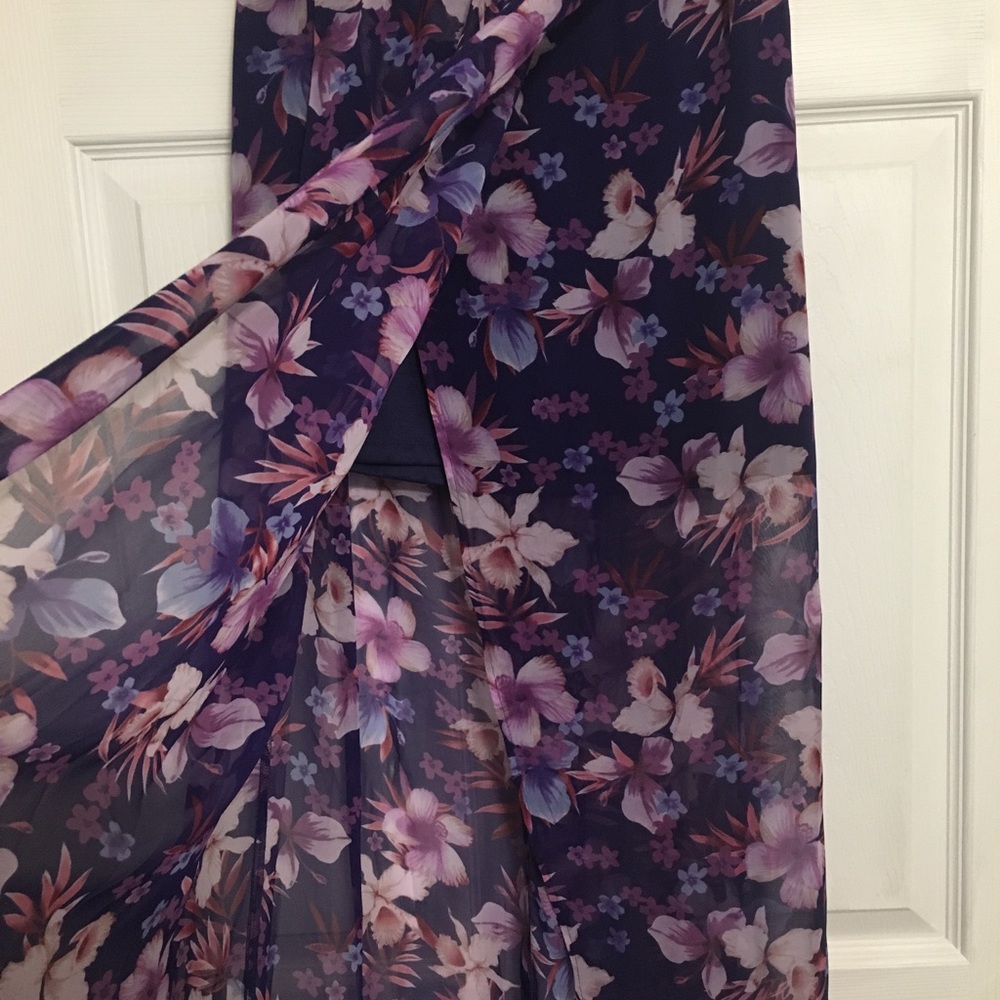 Floral Chiffon Maxi Skirt