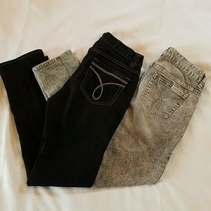Bundle of 2 CALVIN KLEIN Jeans Black Gray Sz 28/6