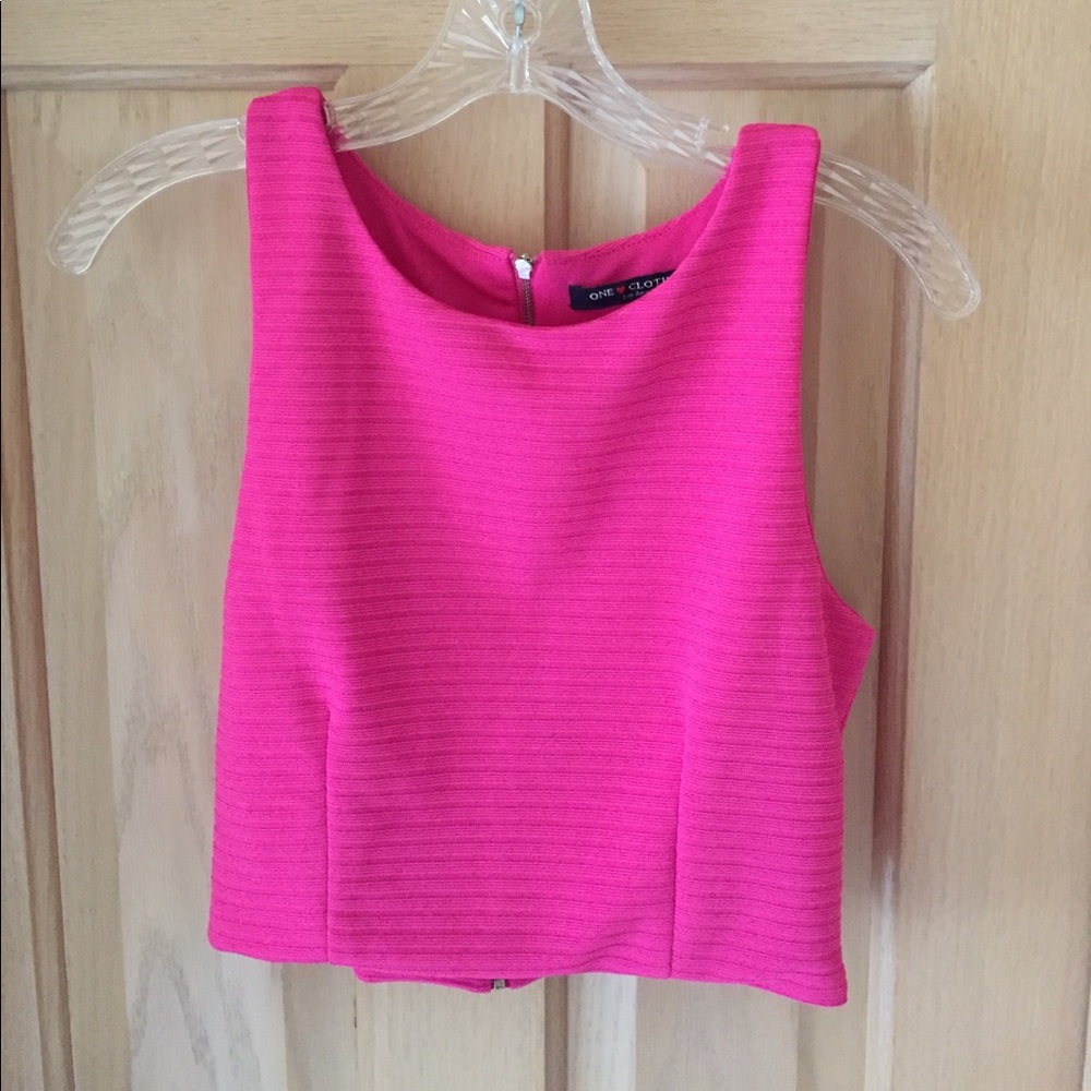 Pink crop top