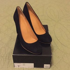 J Crew Olivia Black Suede Pumps NWT