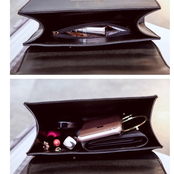 🆕Nora Black & Snake Skin Vegan Mini Crossbody Bag - Picture 8 of 8