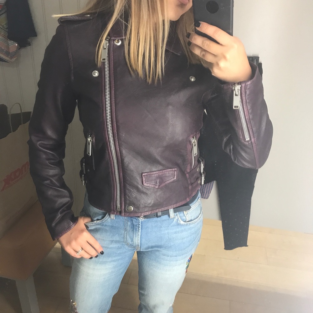 Real leather jacket - biker style