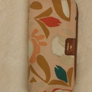 Floral fossil wallet
