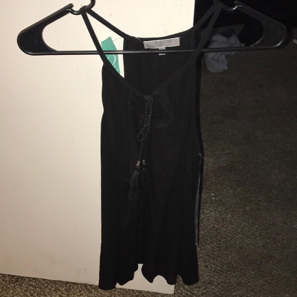 Black flowy tank top