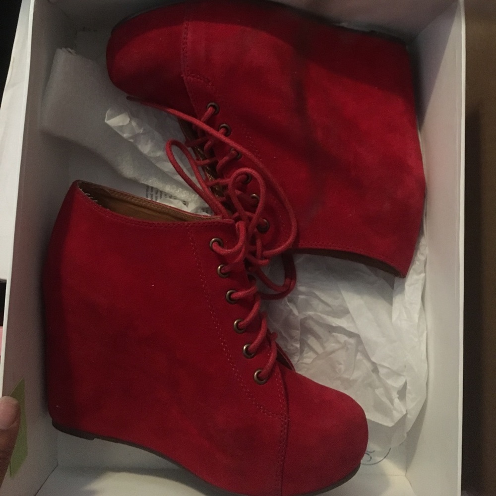 Jeffrey Campbell Red Wedges