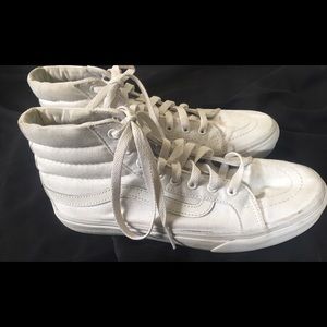 Off The Wall Vans White High Tops