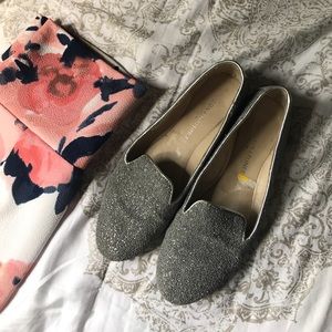 {Donald J. Pliner} Silver Dendo-CVSO Ballet flats