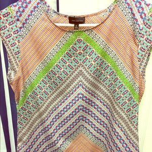 The Limited multi colored silk blouse