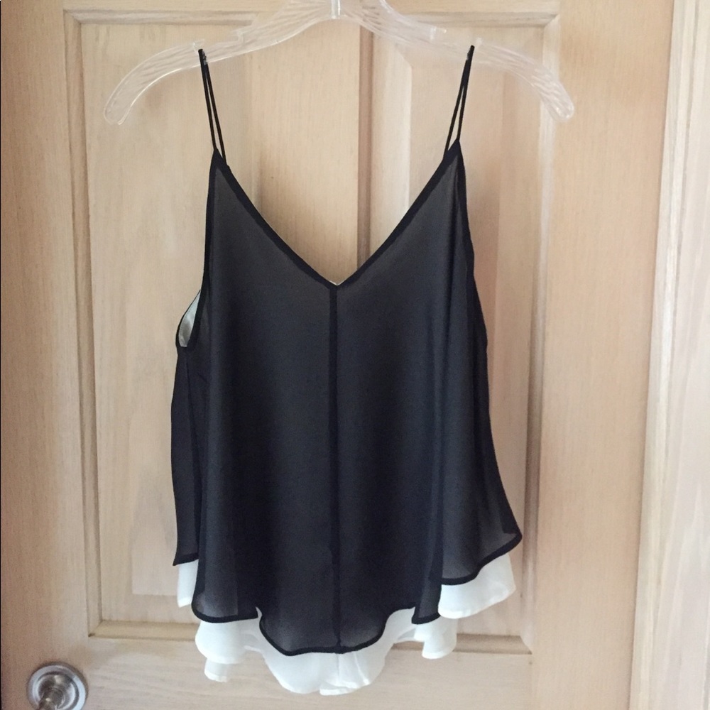 Black and beige tank top