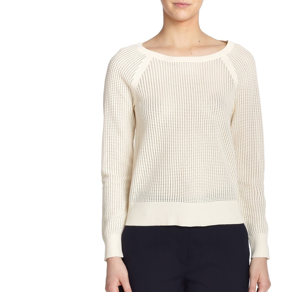 Rag & Bone Shelby Perforated Pullover Vanilla