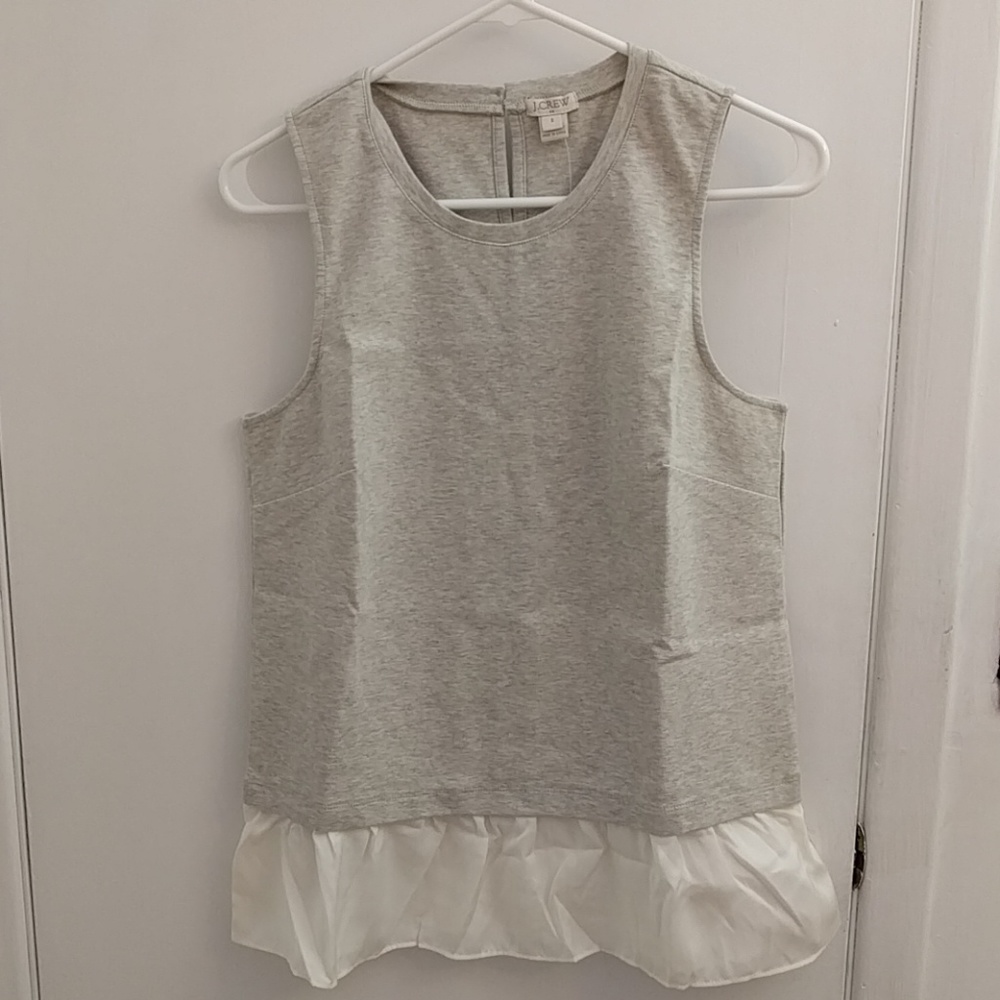 J. Crew tank with ruffle hem