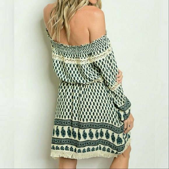 Printed off the Shoulder Dress - Picture 2 of 2