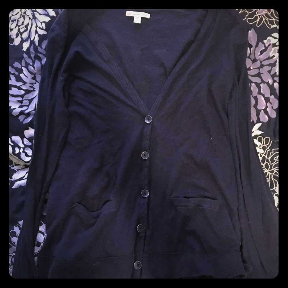 American eagle navy blue cardigan