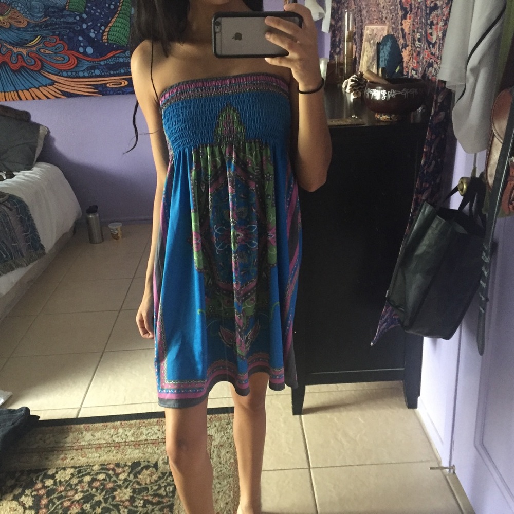 Bohemian Tube Top Dress