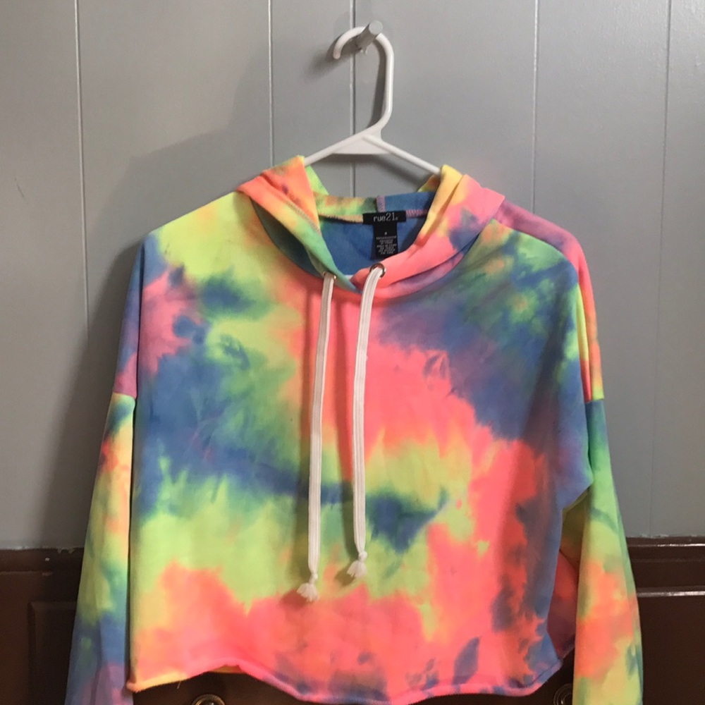 Tie Dye Cropped Sweatshirt