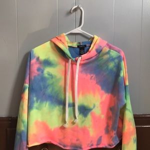 Tie Dye Cropped Sweatshirt