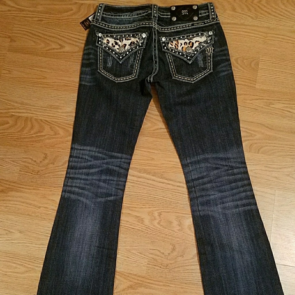 Miss Me Cheetah Bootcut Jeans