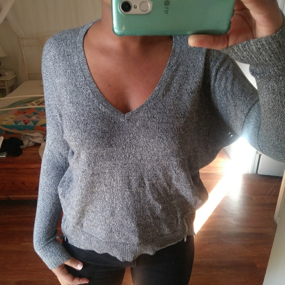 Express zipper detail sweater