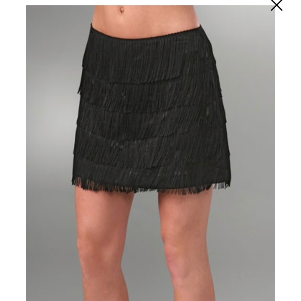 Thayer Crete fringe miniskirt