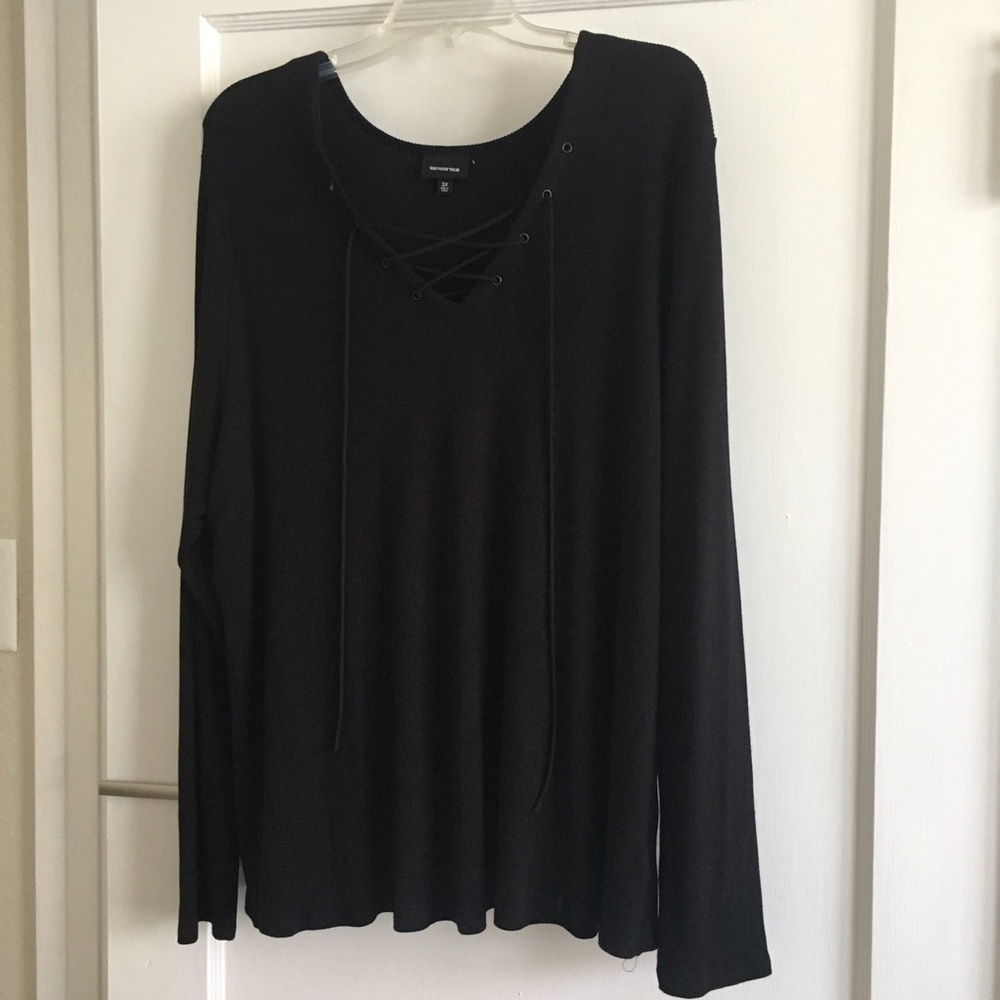 Ava & Viv Long Sleeve Ribbed Top