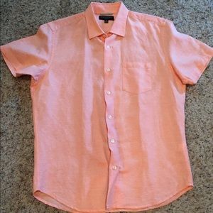 Banana Republic Short Sleeve Linen Slim Fit Shirt
