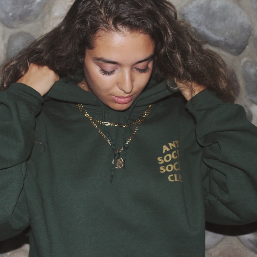 Antisocial Social Club forest green Hoodie