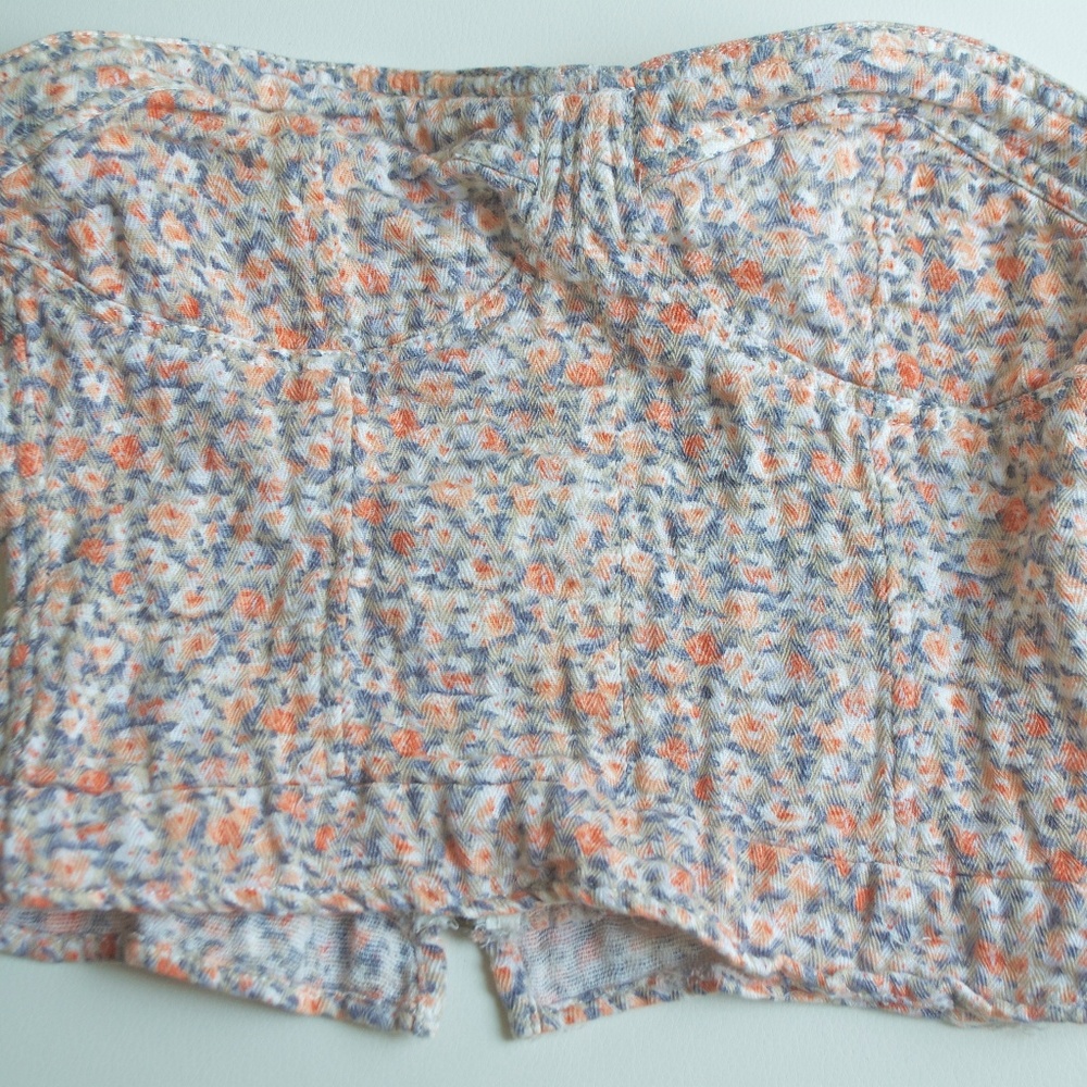 Floral Strapless Top