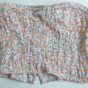 Floral Strapless Top