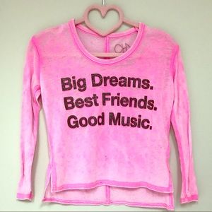 Chaser girls hot pink long sleeve top size 4 t
