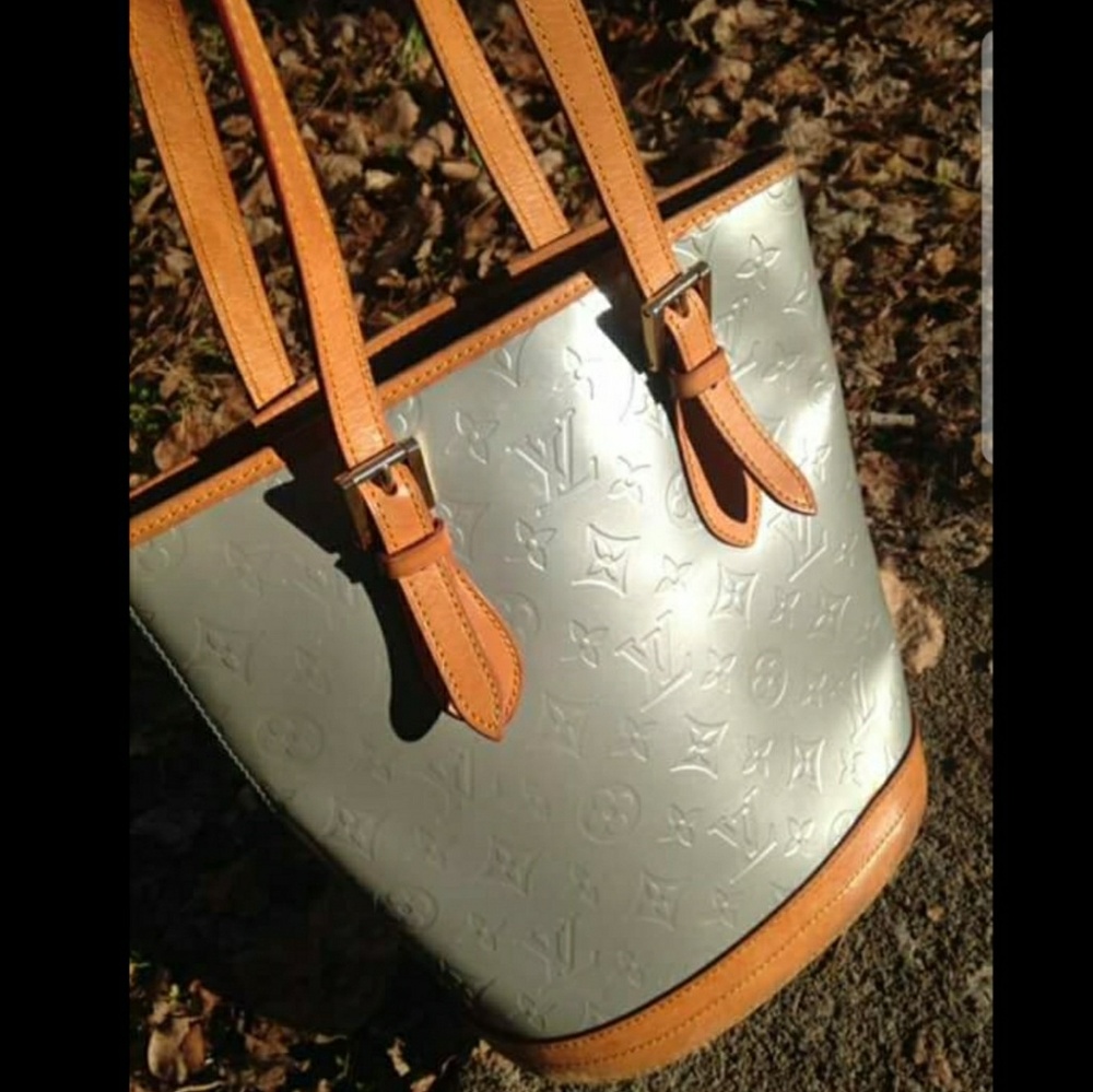 Metallic LV handbag