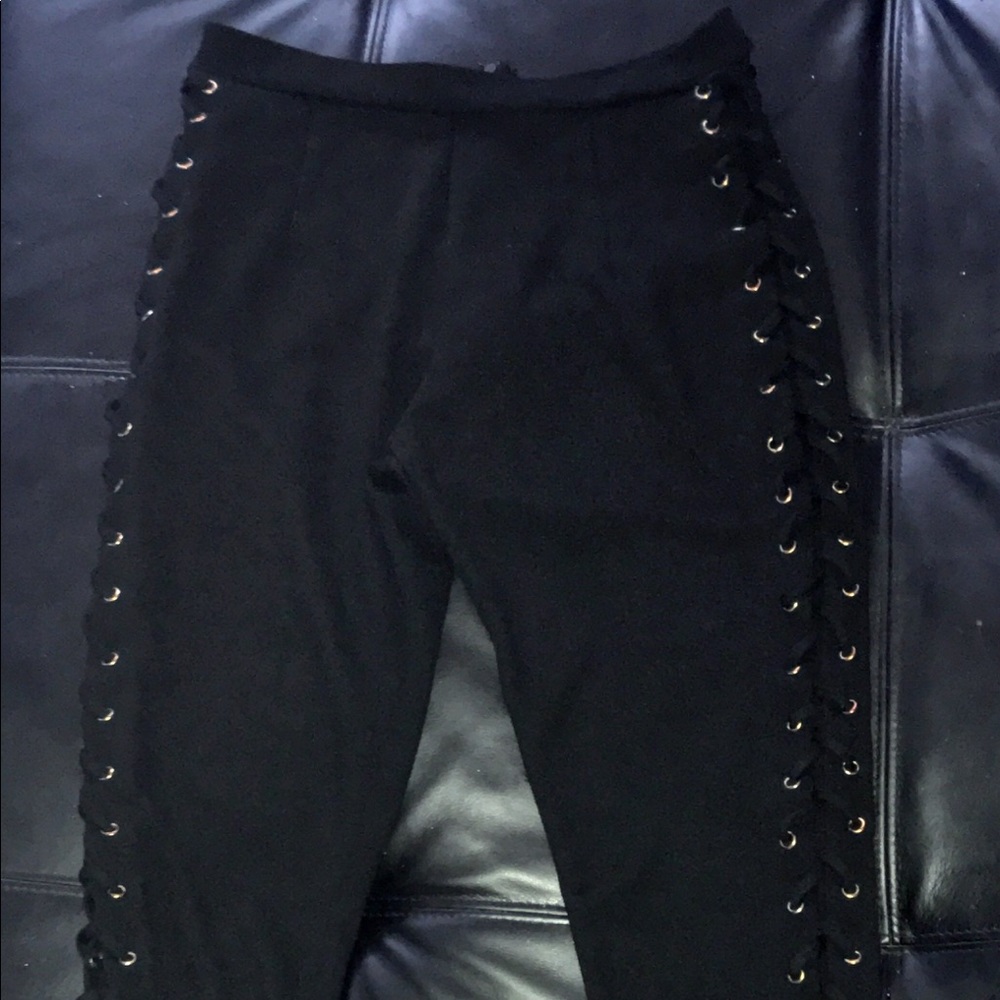 Black Pants with Laces