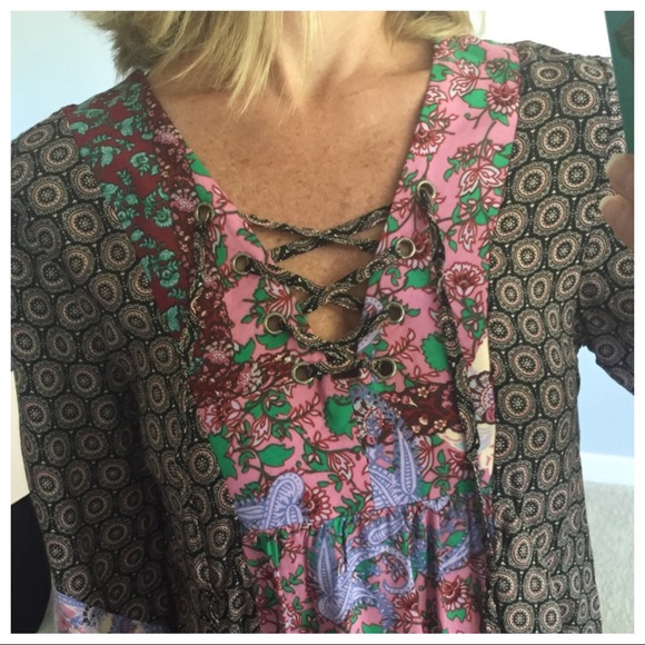 🌻1 SMALL🌻Black & Pink Print Dress - Picture 4 of 7