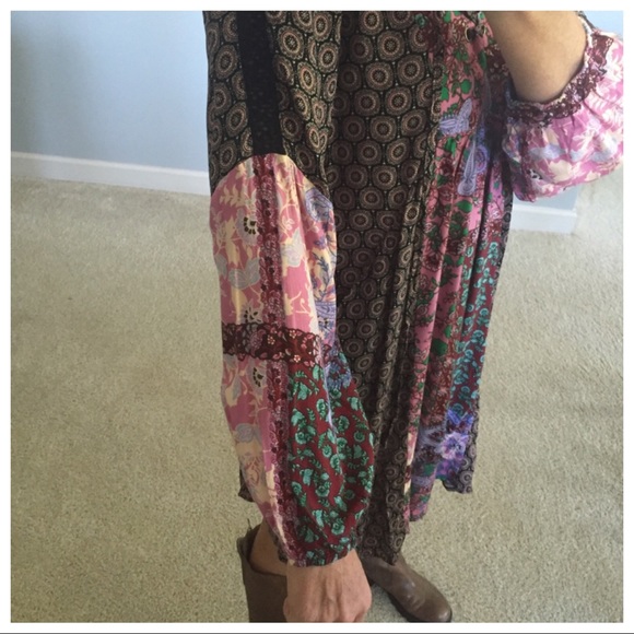 🌻1 SMALL🌻Black & Pink Print Dress - Picture 5 of 7