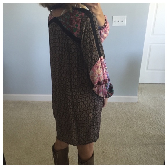 🌻1 SMALL🌻Black & Pink Print Dress - Picture 7 of 7