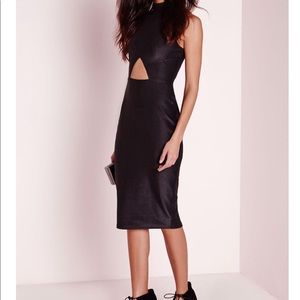 Sleeveless cut out midi dress