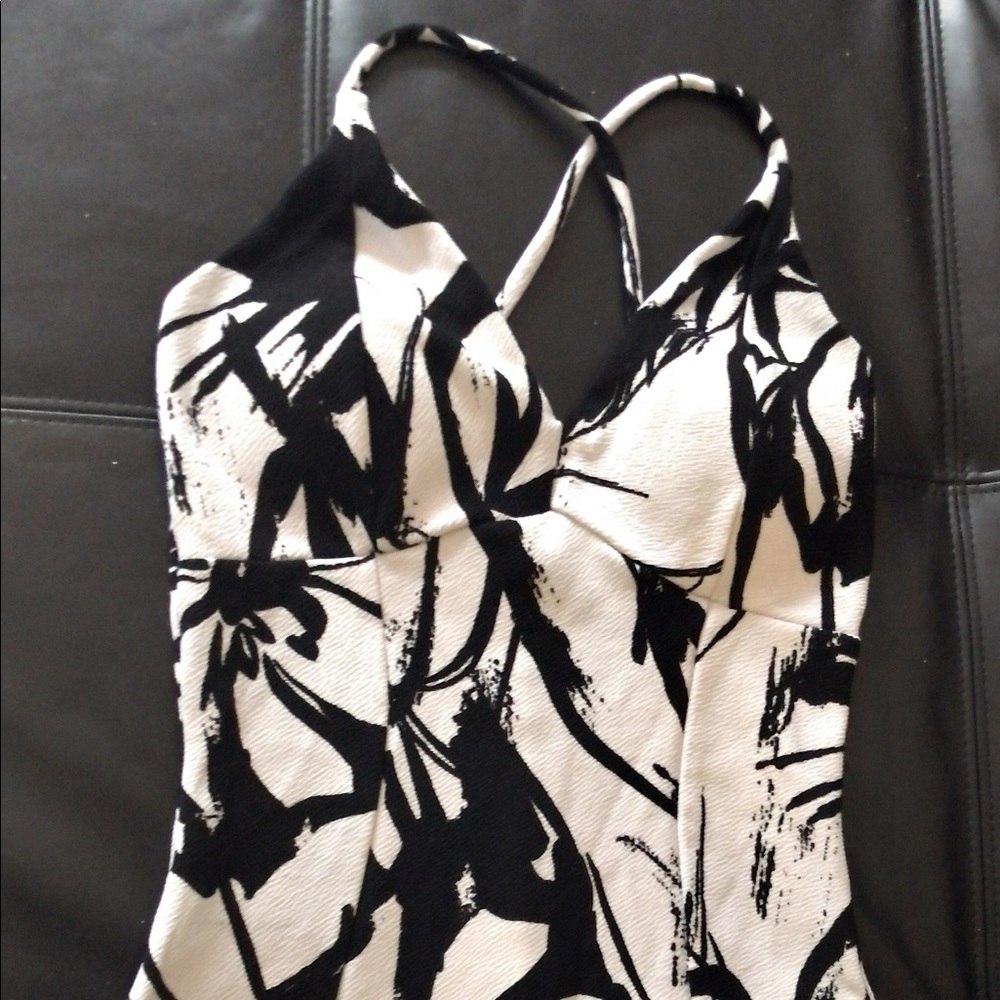 White and Black Dress